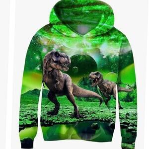 NEW 3D Dinosaur Hoodie Long Sleeve Pullover XL